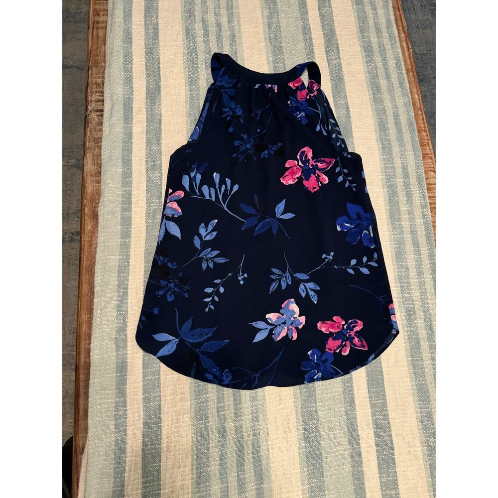 c&e women’s size is x-small floral sleeveless blouse - Picture 6 of 7